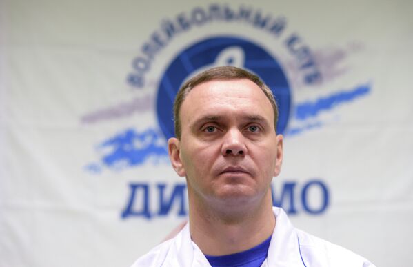 Главный тренер Андрей Подкопаев на пресс-конференции, посвященной представлению ЖВК Динамо (Москва) Главный тренер Андрей Подкопаев на пресс-конференции, посвященной представлению ЖВК Динамо (Москва)