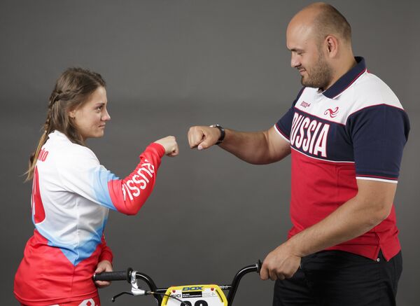 Ярослава Бондаренко и главный тренер сборной России по BMX Павел Костюков Ярослава Бондаренко и главный тренер сборной России по BMX Павел Костюков
